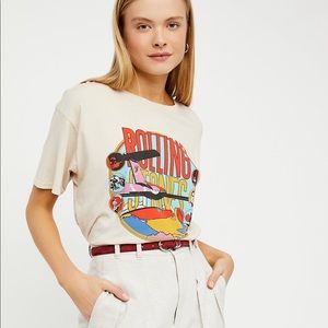 Free People Daydreamer Rolling Stones Graphic Band Tee